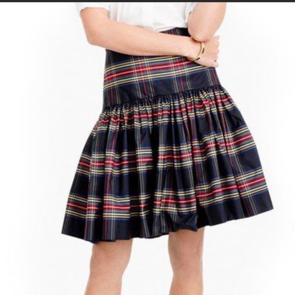 J.Crew tartan taffeta skirt size 6